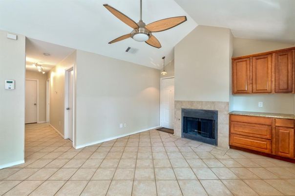Empty room, Fireplace, Interior