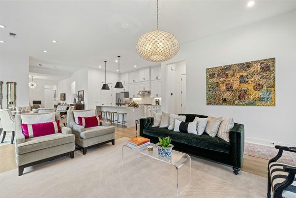 Dining room, Interior, Kitchen, Living room, Pendant Lights, Recessed Lighting, Wood Texture Flooring
