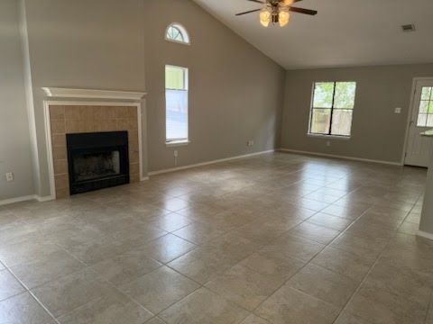 Empty room, Fireplace, Interior