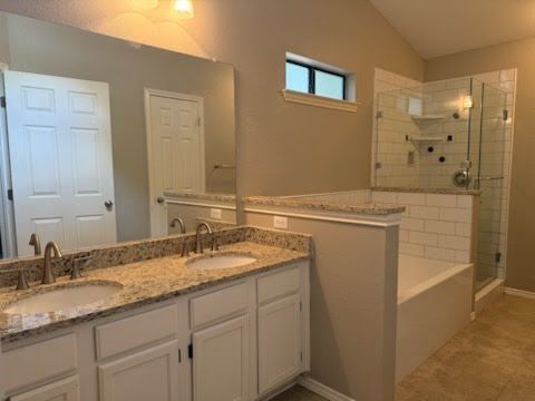 Bathroom, Dual Sink Vanities, Glass Shower, Interior