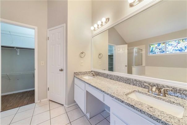 Bathroom, Dual Sink Vanities, Interior, Wood Texture Flooring