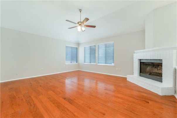 Empty room, Fireplace, Interior, Wood Texture Flooring
