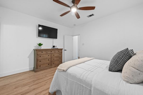 Bedroom, Interior, Wood Texture Flooring