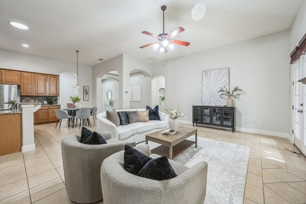 Dining room, Interior, Kitchen, Living room, Pendant Lights, Recessed Lighting