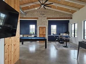 Billiard Table, Game Room, Interior, Wooden Beams, Wooden Ceilings