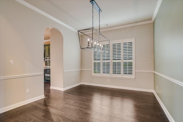 Empty room, Interior, Pendant Lights, Wood Texture Flooring