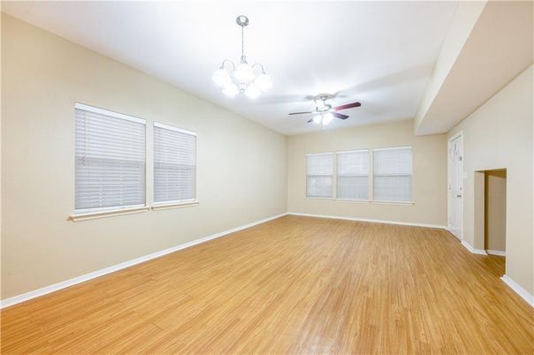 Chandelier, Empty room, Interior, Wood Texture Flooring