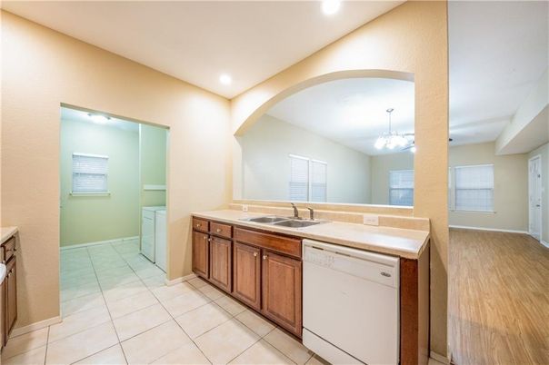 Chandelier, Interior, Kitchen, Recessed Lighting, Wood Texture Flooring