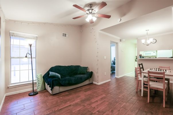 Chandelier, Dining room, Interior, Wood Texture Flooring