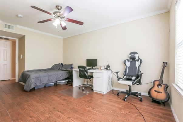 Bedroom, Home Office, Interior, Wood Texture Flooring