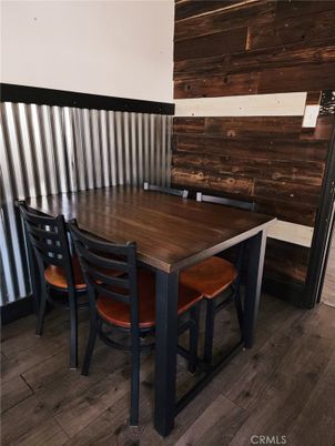 Dining room, Interior, Wood Texture Flooring, Wooden Walls