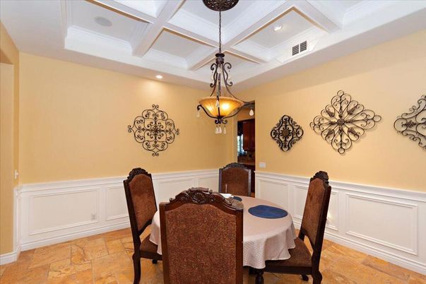 Dining room, Interior, Pendant Lights, Recessed Lighting