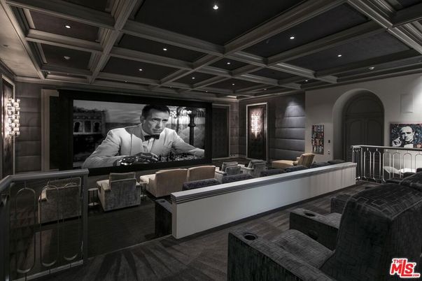 Home Theatre Room, Interior, Projection Screen, Recessed Lighting, Theatre Room