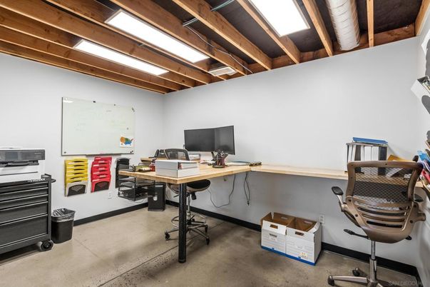 Home Office, Interior, Wooden Beams