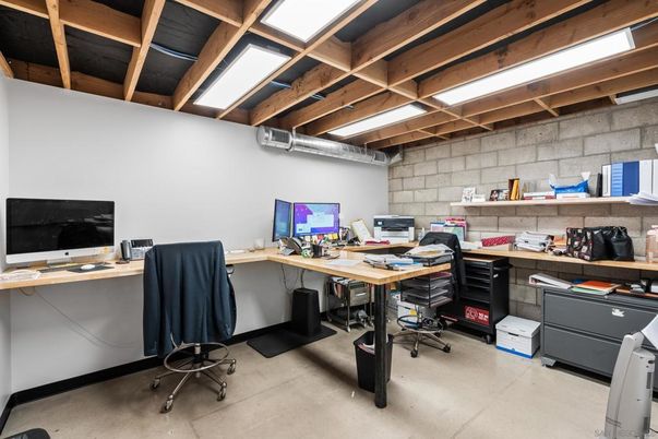 Home Office, Interior, Stone Walls, Wooden Beams