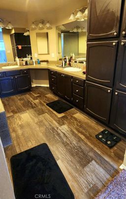 Bathroom, Dual Sink Vanities, Interior, Wood Texture Flooring