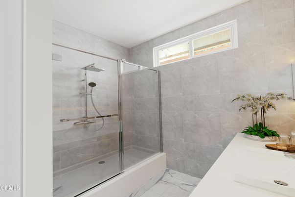 Bathroom, Glass Shower, Interior, Marble