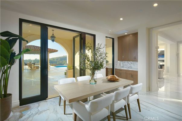 Dining room, Interior, Marble, Recessed Lighting, Water
