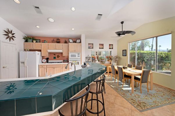 Dining room, Interior, Kitchen, Recessed Lighting, Tile Countertops