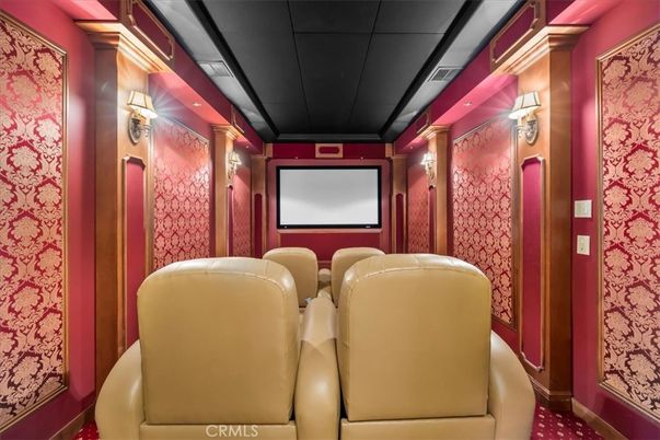 Home Theatre Room, Interior, Projection Screen, Recessed Lighting, Theatre Room