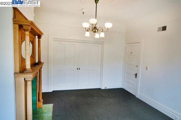 Chandelier, Empty room, Interior