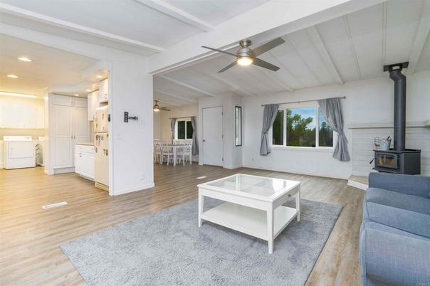 Dining room, Interior, Kitchen, Recessed Lighting, Wood Texture Flooring