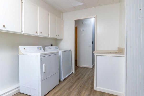 Interior, Washer, Wood Texture Flooring
