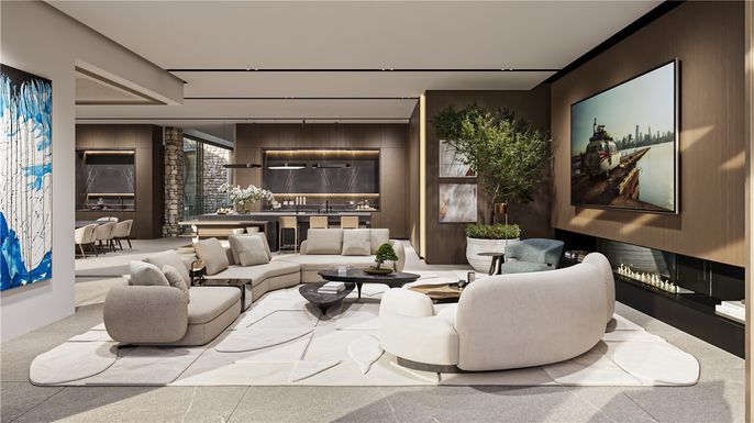 Dining room, Fireplace, Interior, Living room