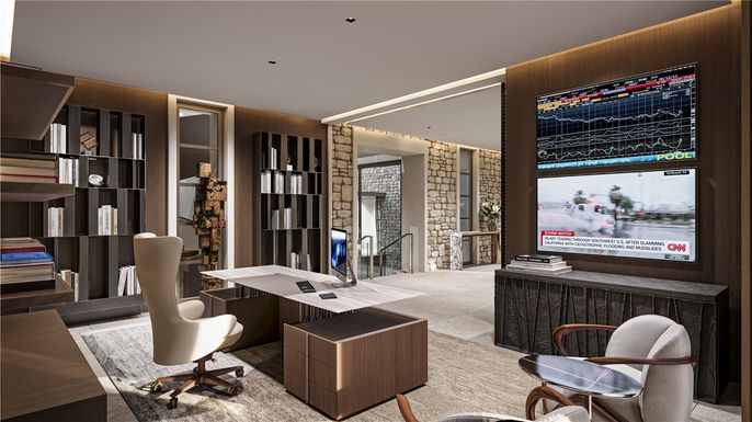 Home Office, Interior, Recessed Lighting