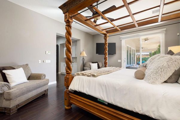 Bedroom, Interior, Wood Texture Flooring