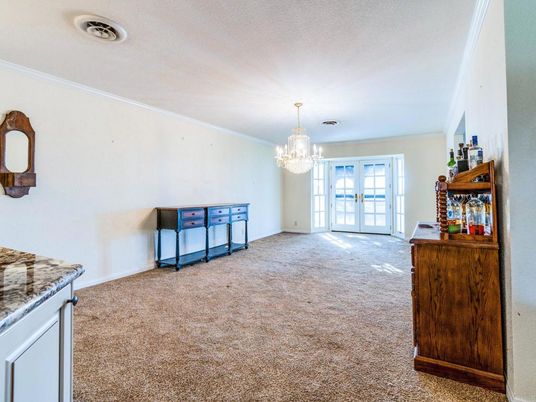 Chandelier, Empty room, Interior