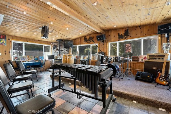 Dining room, Interior, Recessed Lighting, Wooden Ceilings, Wooden Walls