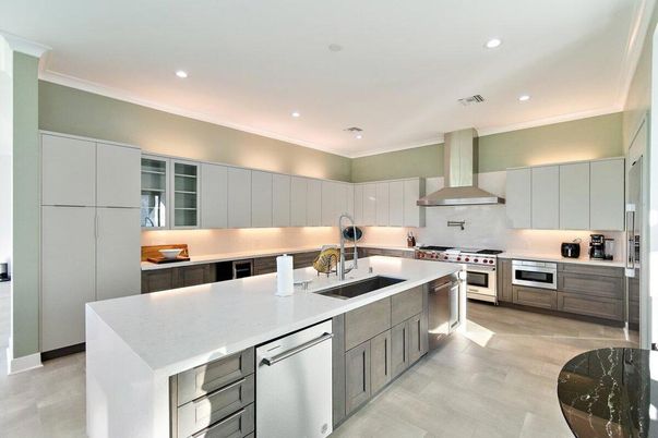 Interior, Kitchen, Recessed Lighting, Stainless Steel Appliances