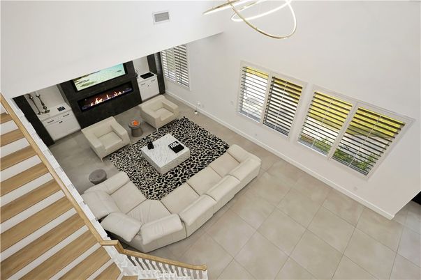 Fireplace, Interior, Living room, Pendant Lights