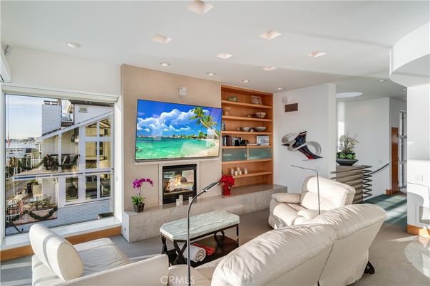 Fireplace, Interior, Living room, Recessed Lighting