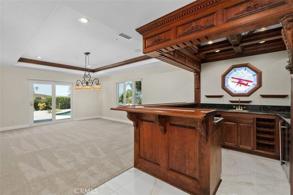 Billiard Table, Game Room, Interior, Marble, Pendant Lights, Recessed Lighting