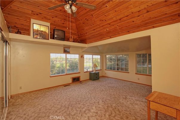 Empty room, Fireplace, Interior, Wooden Ceilings