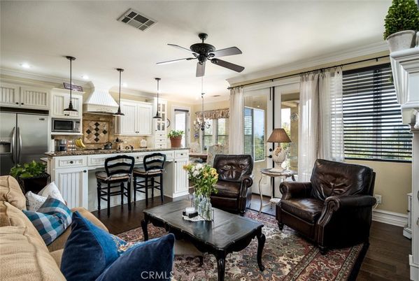 Interior, Kitchen, Living room, Pendant Lights, Recessed Lighting, Stainless Steel Appliances, Wood Texture Flooring
