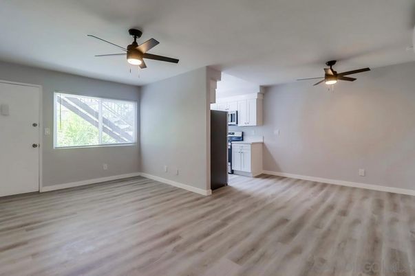 Empty room, Interior, Kitchen, Wood Texture Flooring