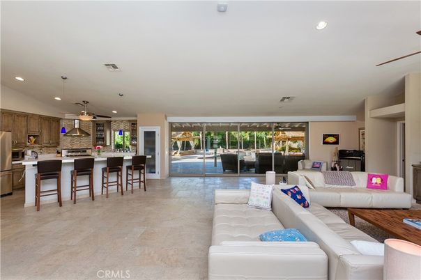 Interior, Kitchen, Living room, Pendant Lights, Recessed Lighting, Stone Walls