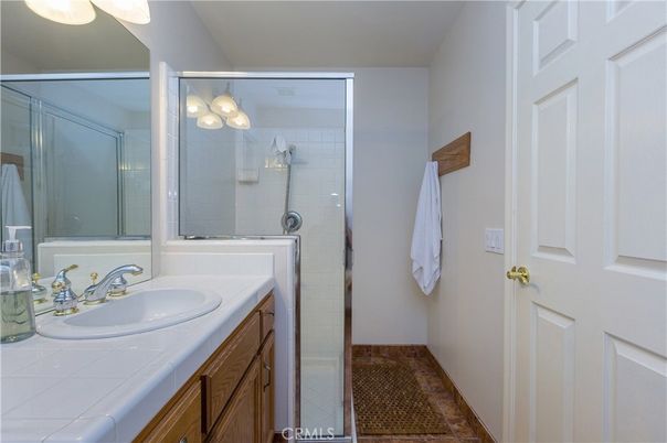 Bathroom, Glass Shower, Interior, Tile Countertops