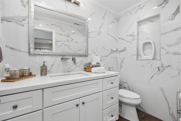 Bathroom, Interior, Marble Walls