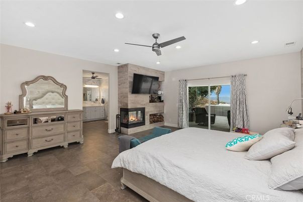 Bedroom, Fireplace, Interior, Recessed Lighting