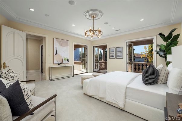 Bedroom, Chandelier, Interior, Recessed Lighting