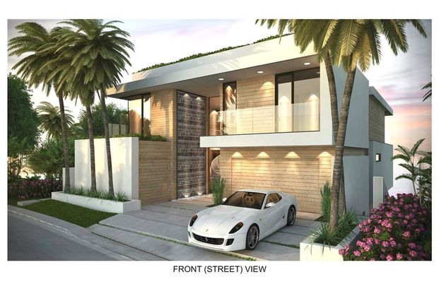 Attached, Exterior, Facade, Modern