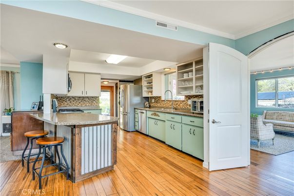 Interior, Kitchen, Wood Texture Flooring