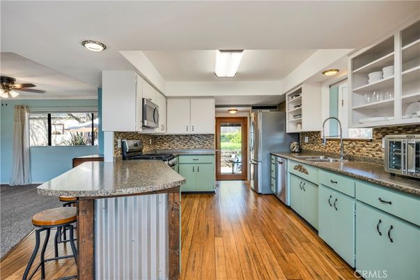 Interior, Kitchen, Wood Texture Flooring