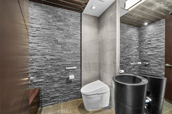 Bathroom, Interior, Recessed Lighting, Wooden Ceilings