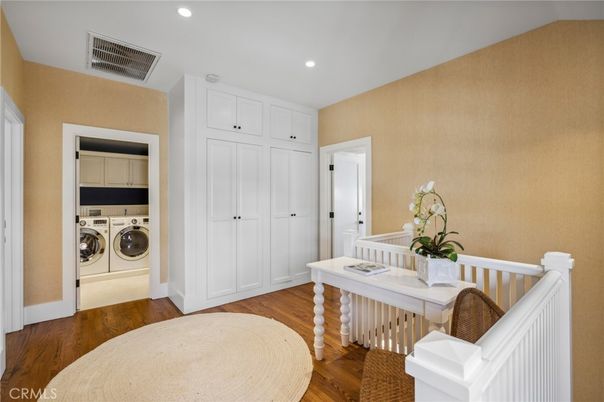 Interior, Recessed Lighting, Utility Closets, Washer, Wood Texture Flooring