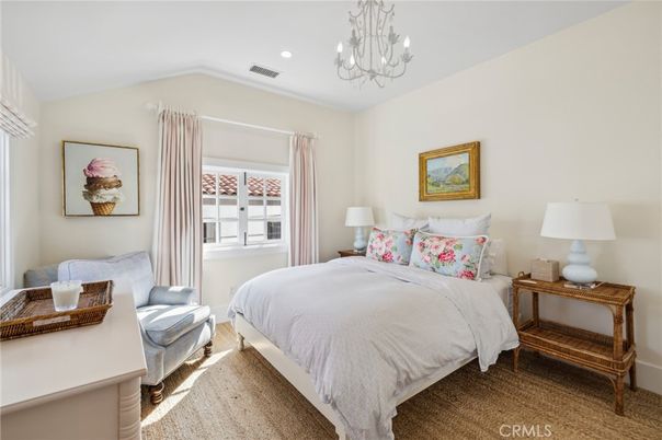 Bedroom, Chandelier, Interior, Recessed Lighting